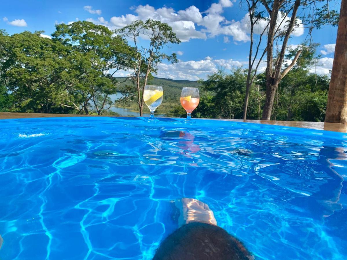 Chale Com Jacuzzi Vista Do Lago Alexania Exterior photo