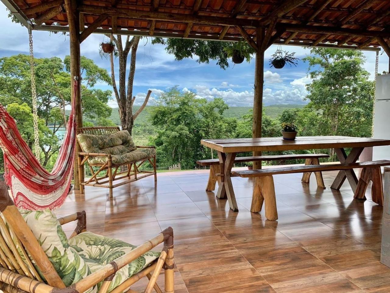 Chale Com Jacuzzi Vista Do Lago Alexania Exterior photo